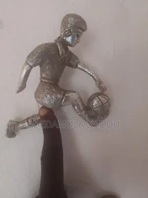 Vintage Michael Ricker Pewter Soccer Figurine ("R.B.").