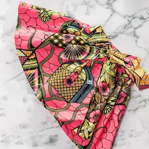 Ankara Print Skirt - Pink