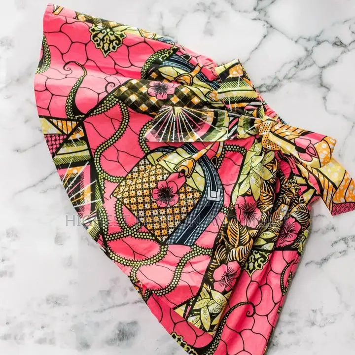 Ankara Print Skirt - Pink