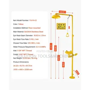 Galvanized Pipe Emergency Eyes Wash Station