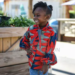 Ankara Print Girls Bubble Sleeve Shirt