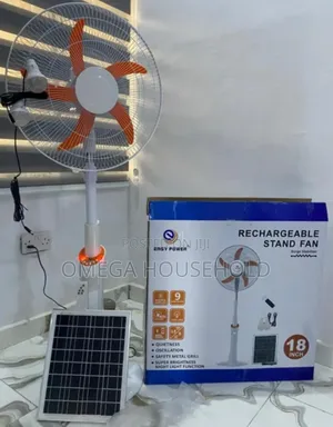 18" Solar Power Fan With Panel and Bulbs