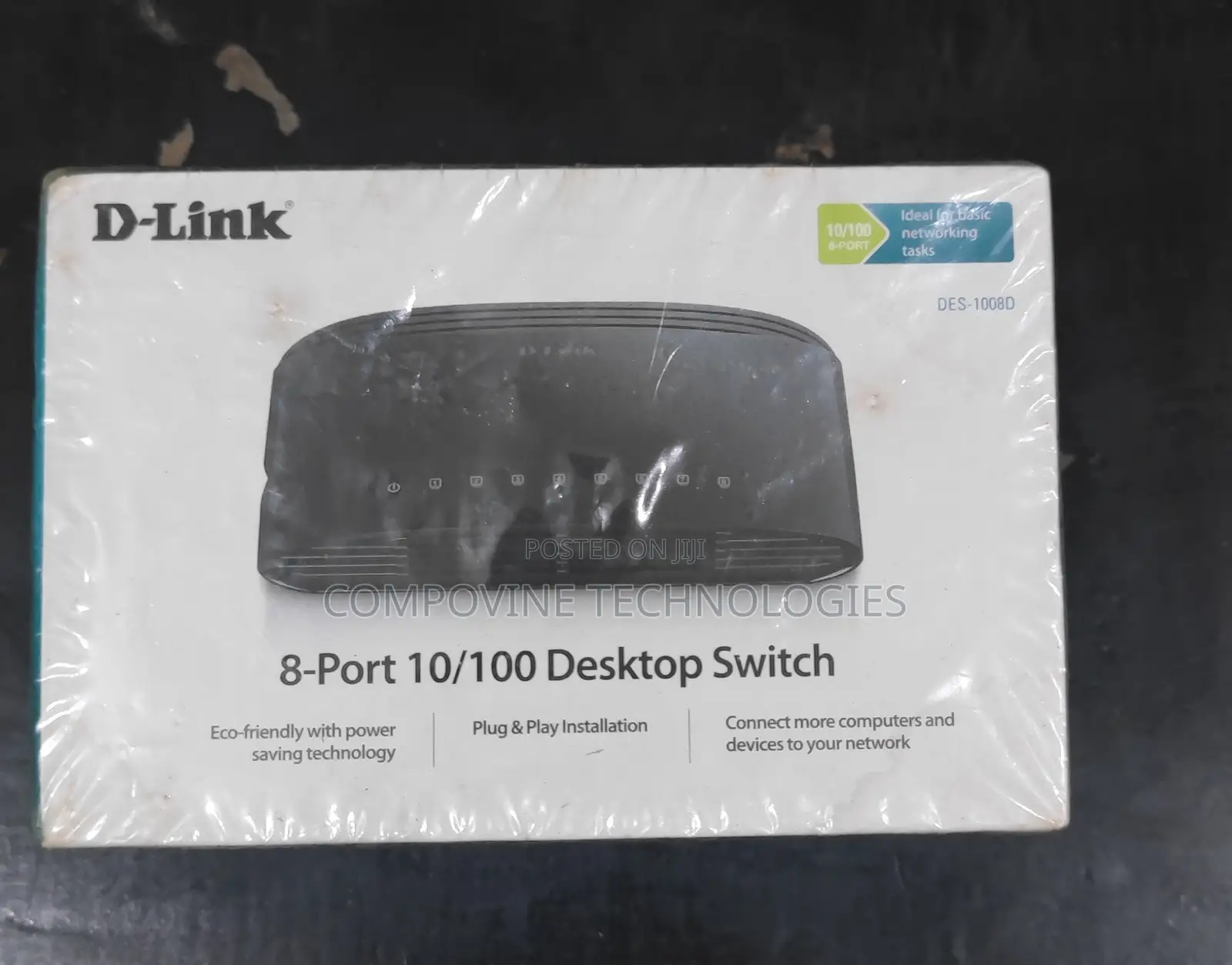 D-Link Des-1008d 8-Port Fast Ethernet Unmanaged Desktop Switch