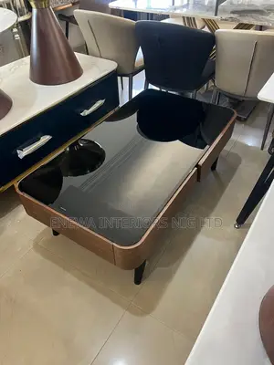 Wooden and Glass Top Center Table