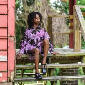 Ankara Print Girls Long Sleeve Shirt