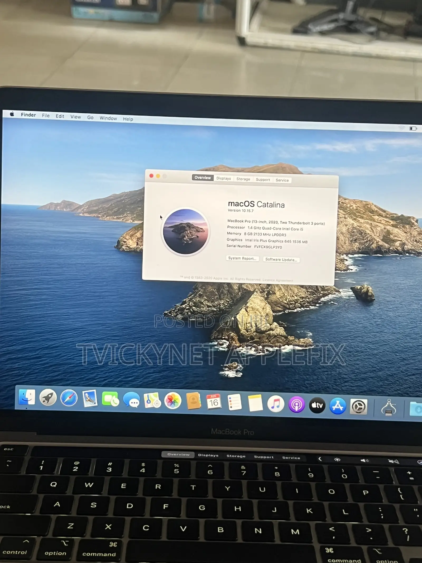 Laptop Apple MacBook Pro 2020 8GB Intel Core i5 SSD 512GB