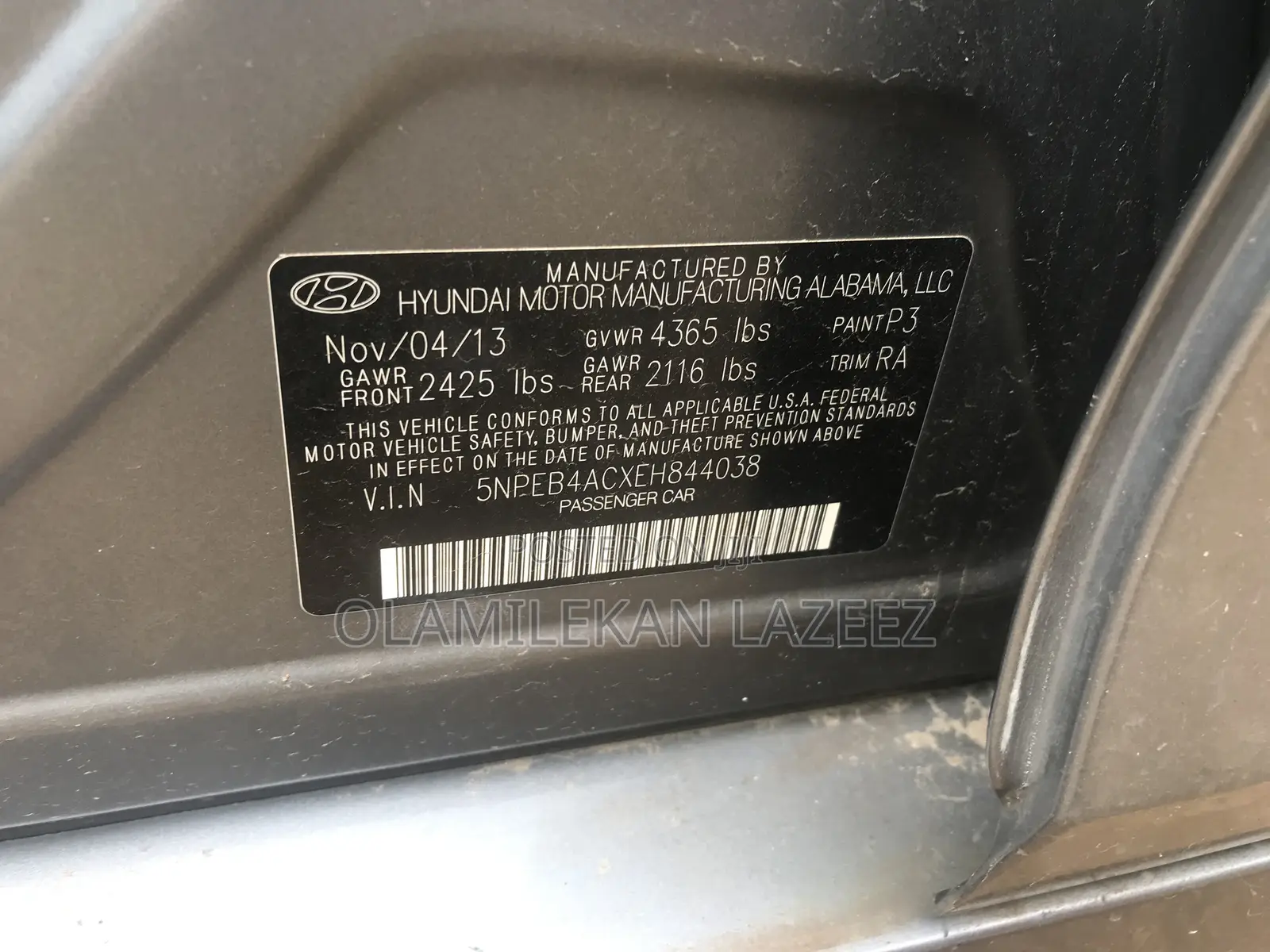 Hyundai Sonata 2013 Gray