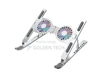 Aluminum Foldable Portable Laptop Stand With Dual Cooling Fans