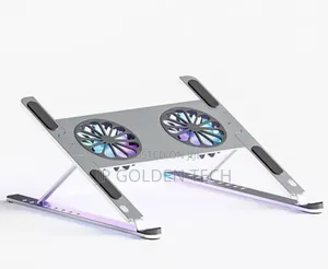 Aluminum Foldable Portable Laptop Stand With Dual Cooling Fans