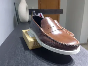 Brown Leather Loafers Shoe