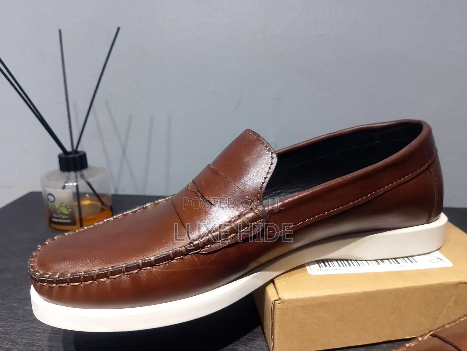 Brown Leather Loafers Shoe