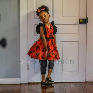 Ankara Print Ruffle Dress