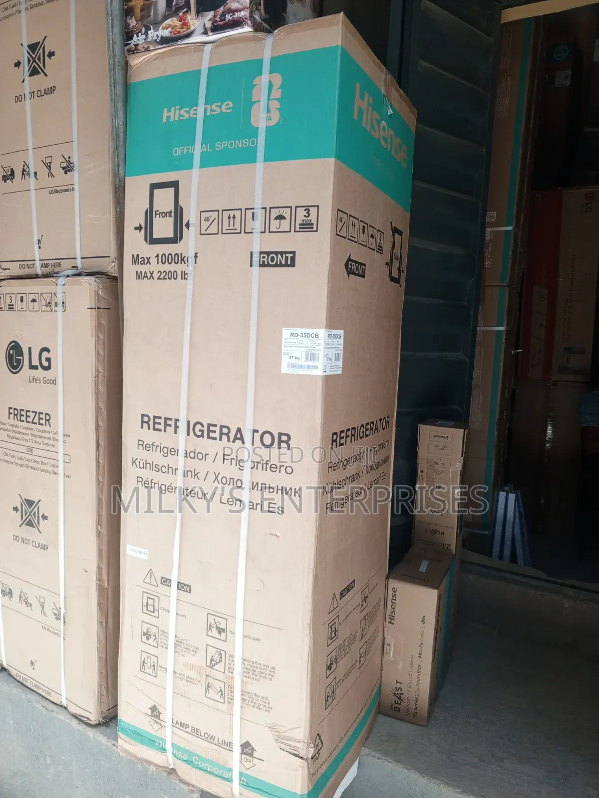 Hisense Double Door Refrigerator WTH Water Dispenser Ref 35dcb-Rb 264l