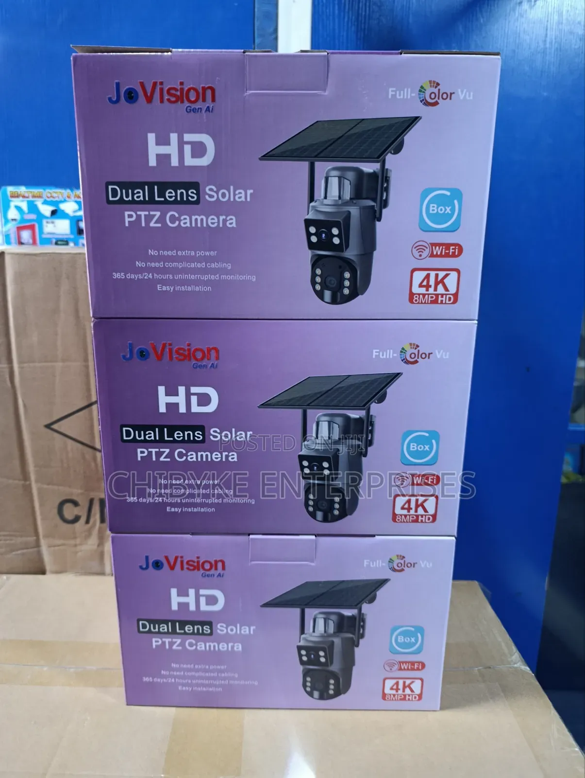 Wifi Version, Double Lens Solar PTZ Camera With Auto Tracking