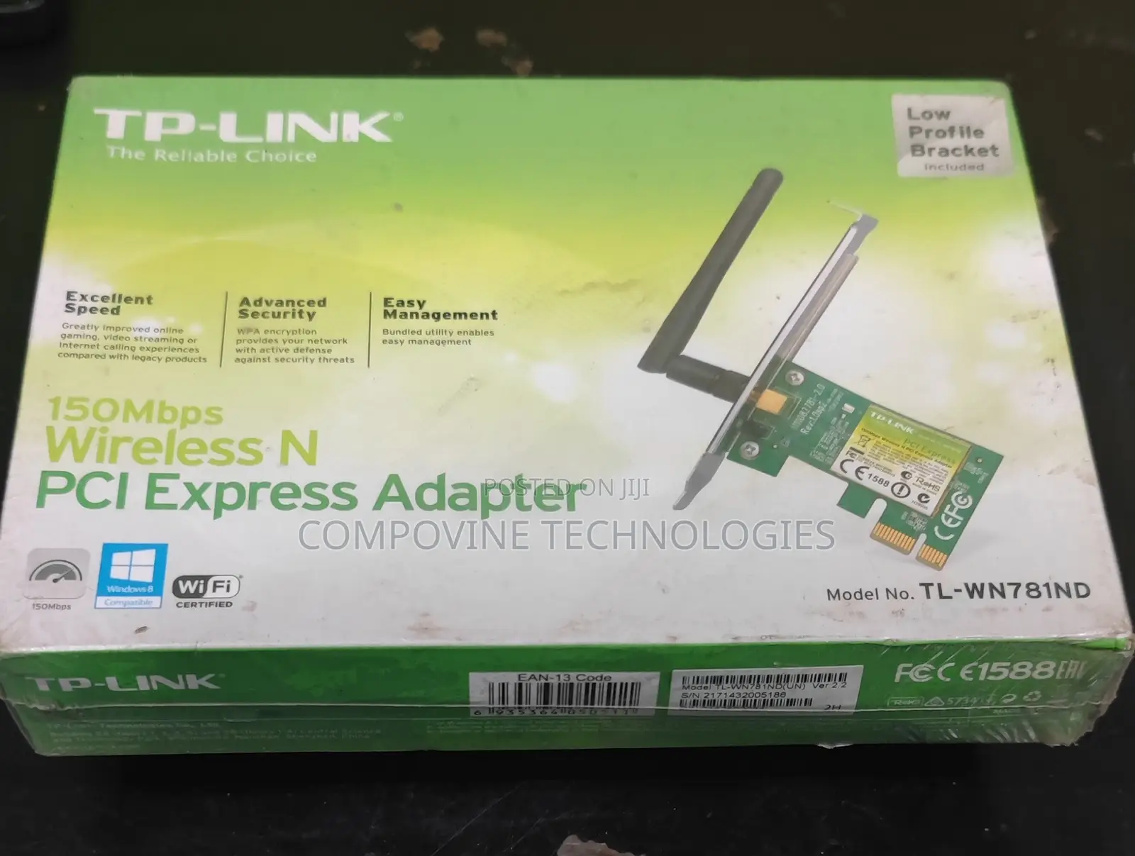 Tp-Link Tl-Wn781nd 150mbps Wireless N Pci Express Adapter