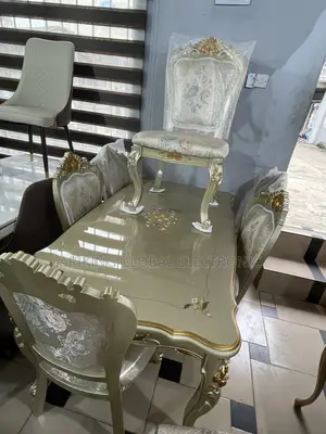 Marble Dining Table by 4 Set
