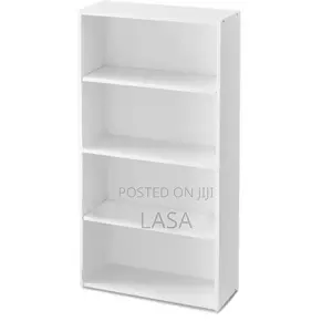 Lazava 4-Tier Bookcase - Compact Wooden Storage. | Lasa