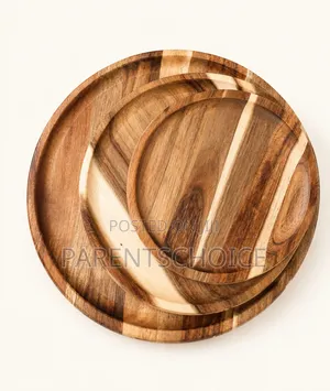 Acacia Wooden Serving Plate-Small 8"/Medium 9.8"/12"Big - 1pc