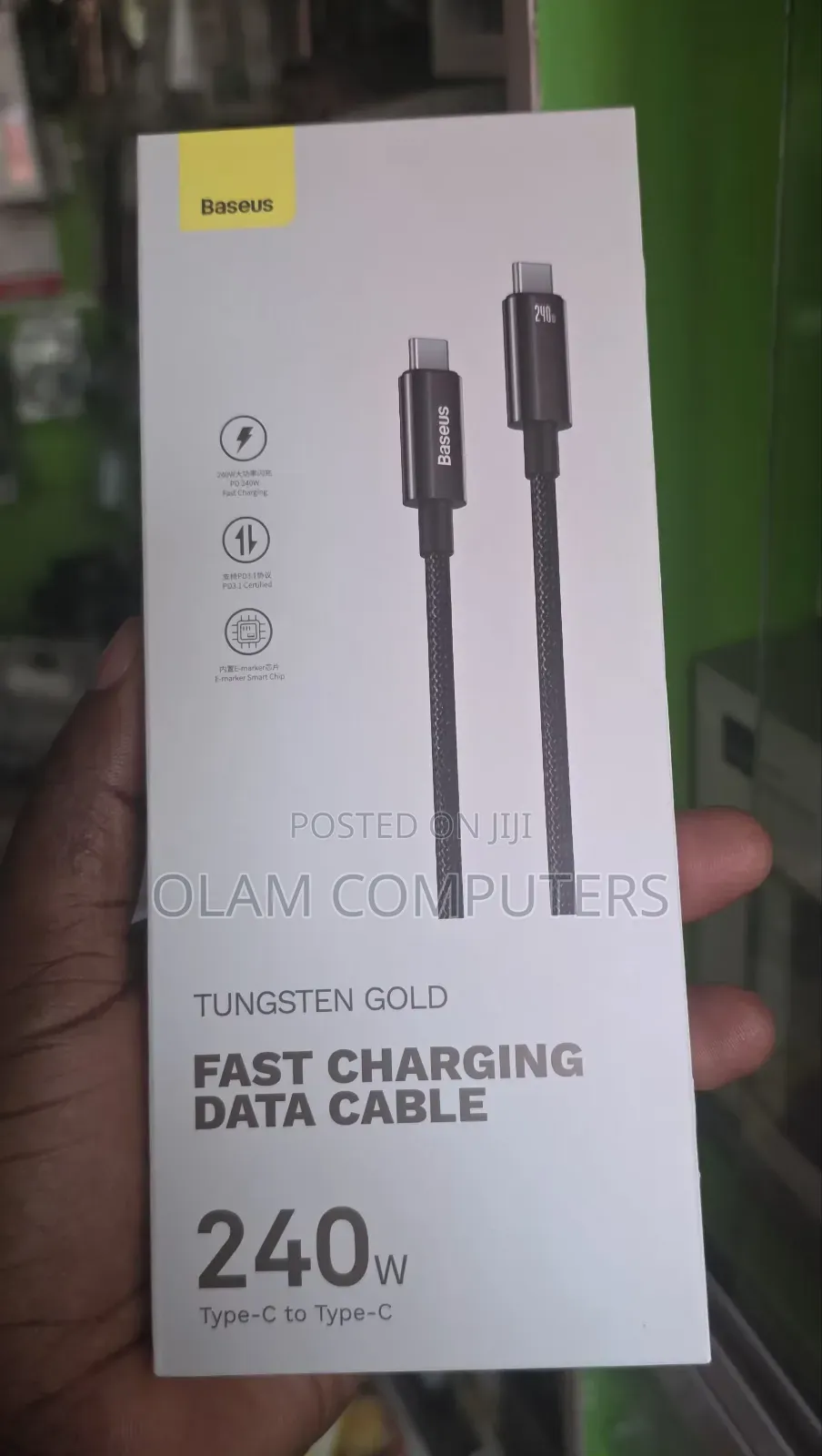 Baseus Fast Charging Data Cable 240w Type-C to Type-C 2m