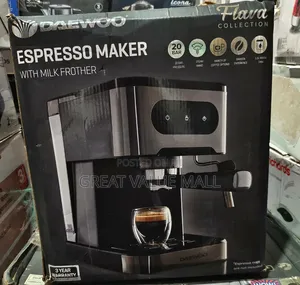 Daewoo Espress Maker With Milk Frother- Flava Collection