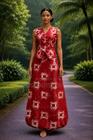 Waistcoat Top, a-Line Skirt Shape
Soft Bubble Effect Only at the Hem