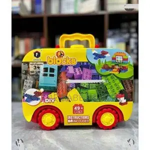 Baby 12 Pieces Game Toys and 49 PCS Block Toy for Kids and Gun