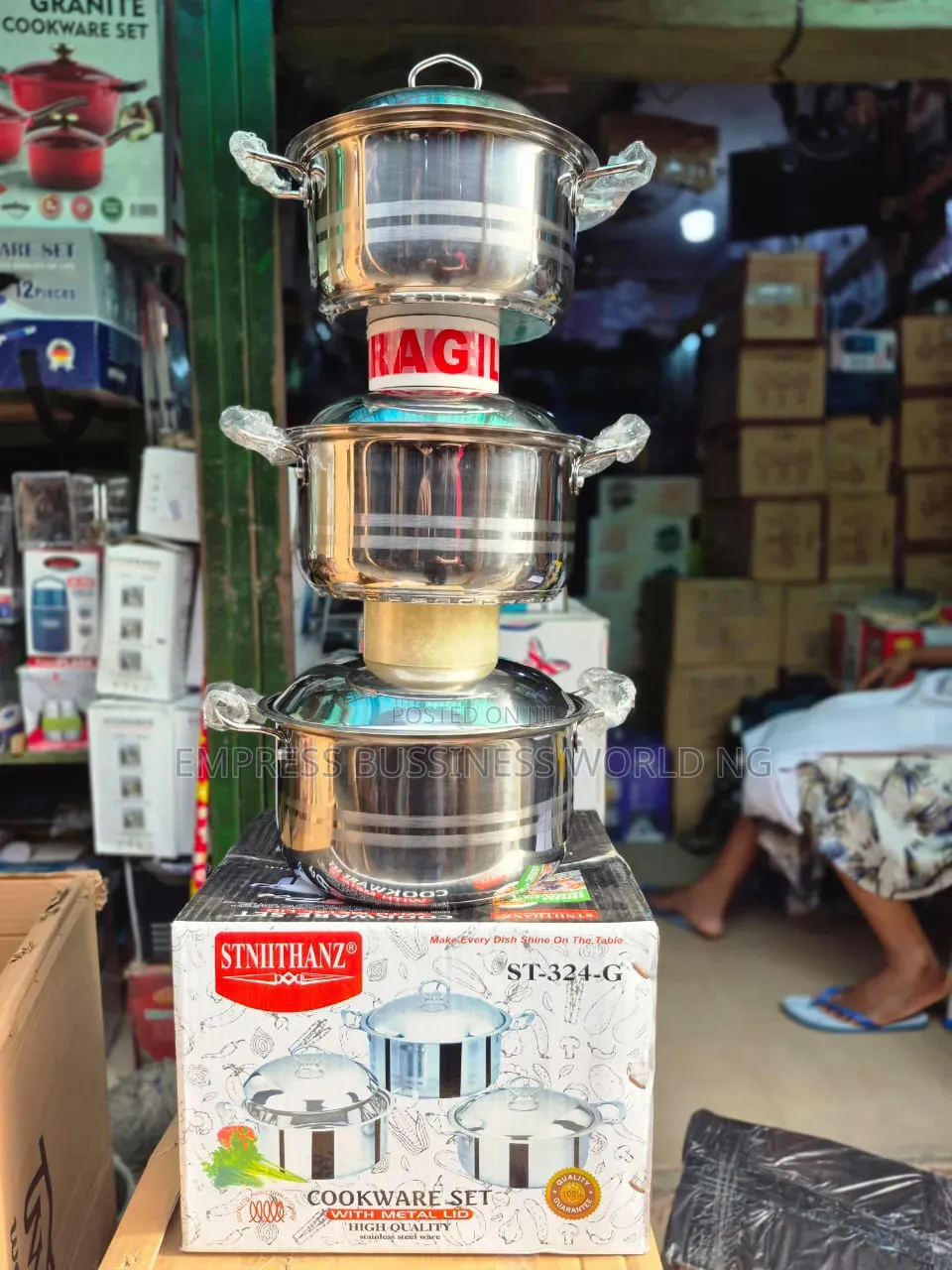 Big Size Stainless Induction Pots-3 PCS Set