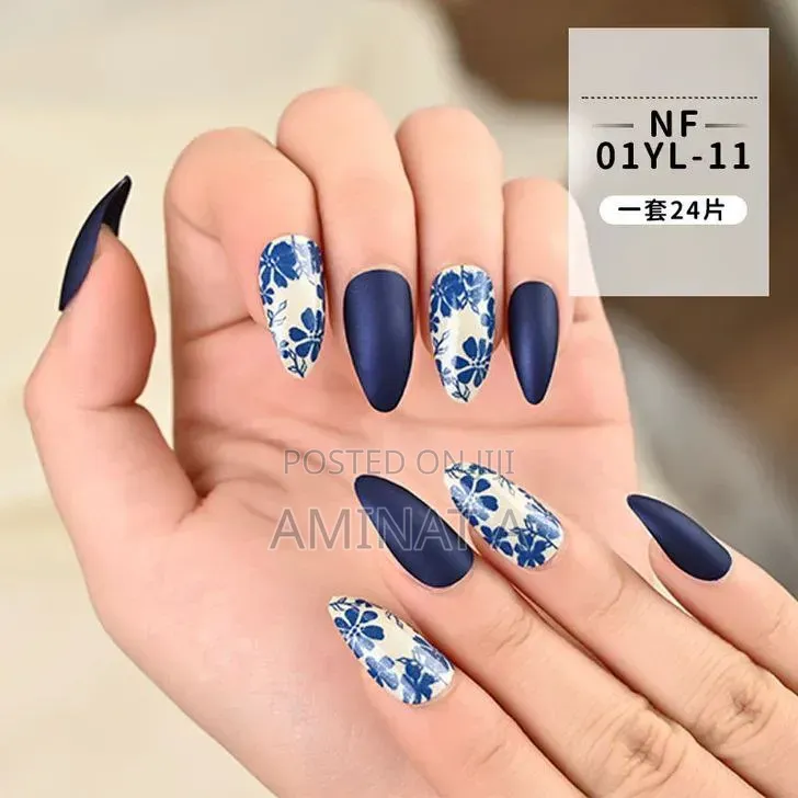 Multi Matte Press on Nails With Design and Free Kit