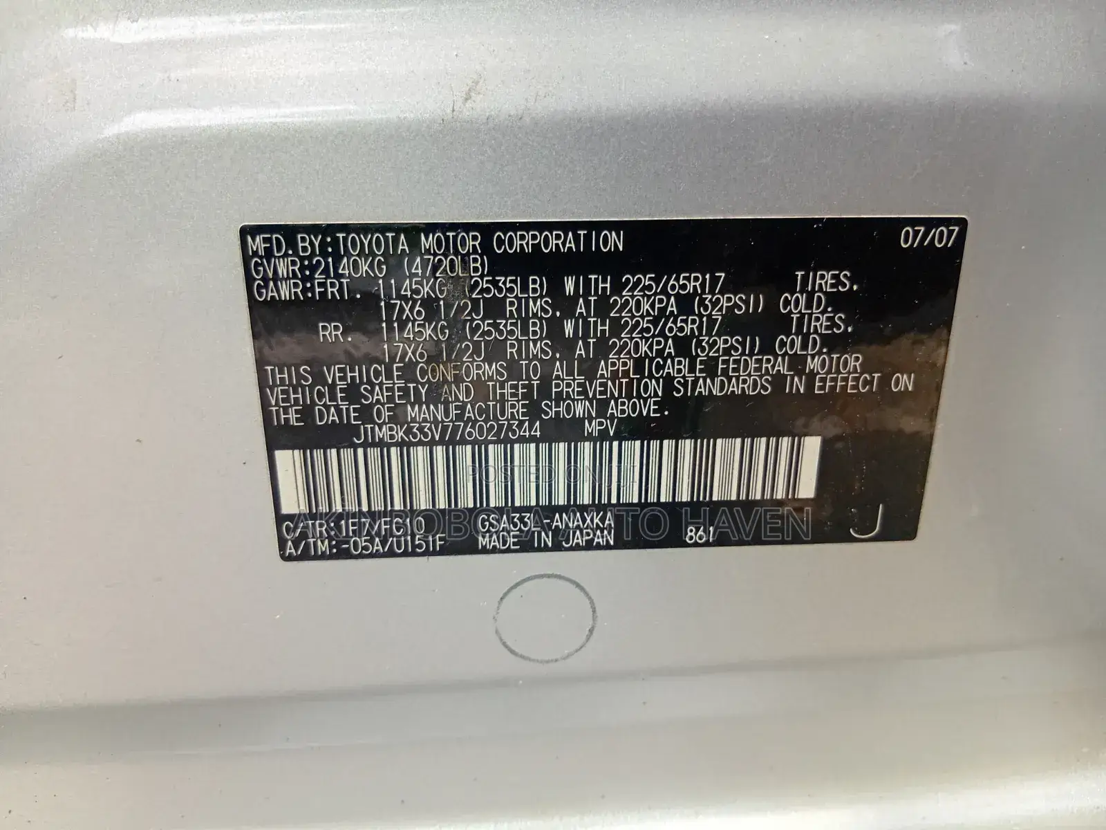 Toyota RAV4 2008 Silver