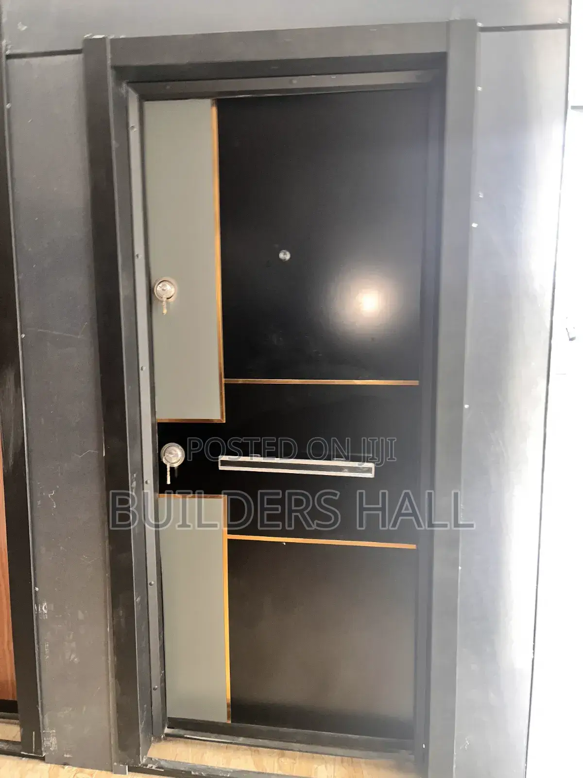Steel Frame Turkish Door Black Gold Direct Supplier Builders Hall