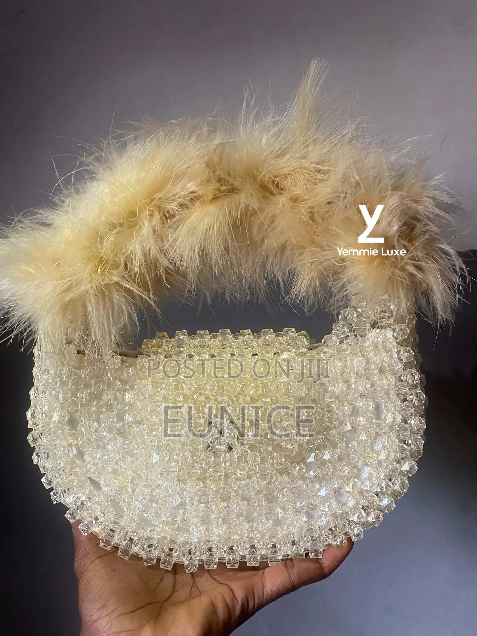 Fur Beaded Bag