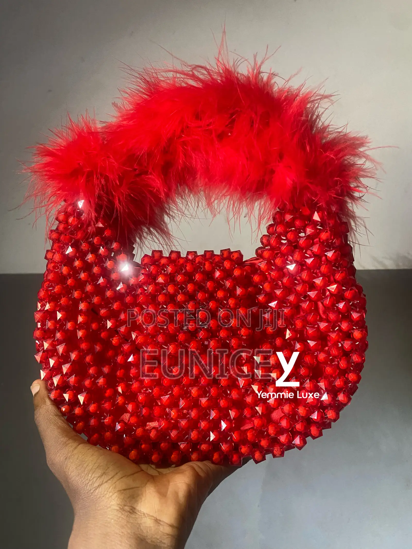 Fur Beaded Bag