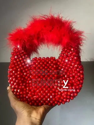 Fur Beaded Bag