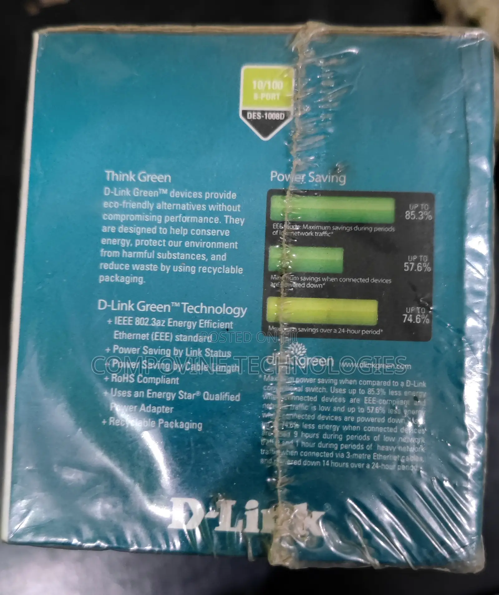 D-Link Des-1008d 8-Port Fast Ethernet Unmanaged Desktop Switch