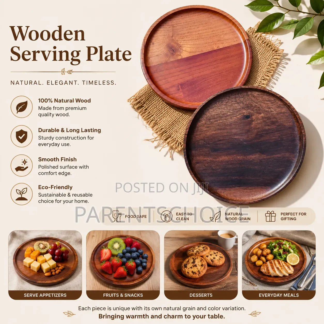 Wooden Plate- Small / Big