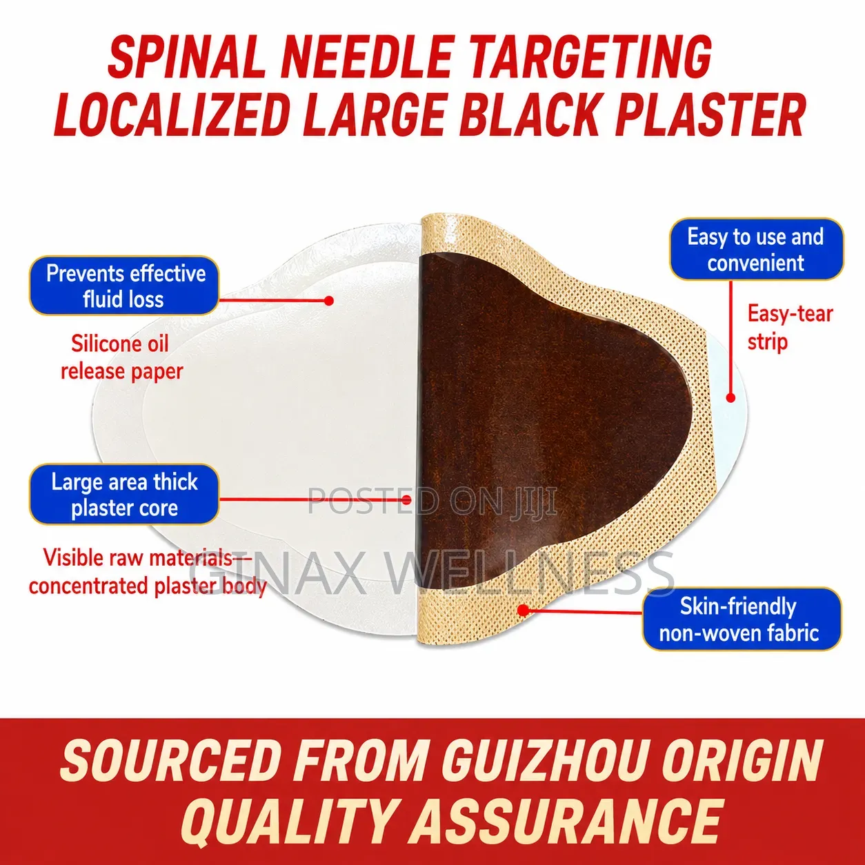 Extra-Large Lumbar Spine Pain Relief Patch (10 Pieces Per Pack)