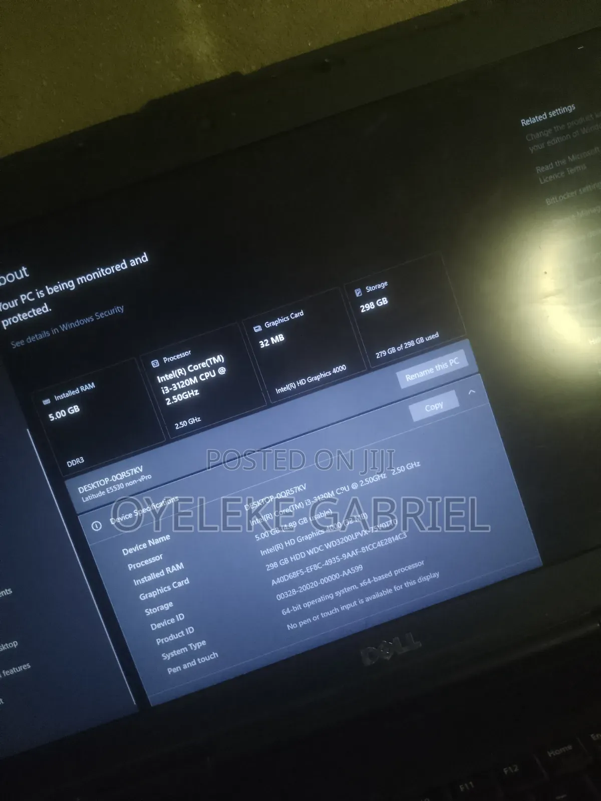 Laptop Dell Latitude E5530 8GB Intel Core i3 HDD 320GB