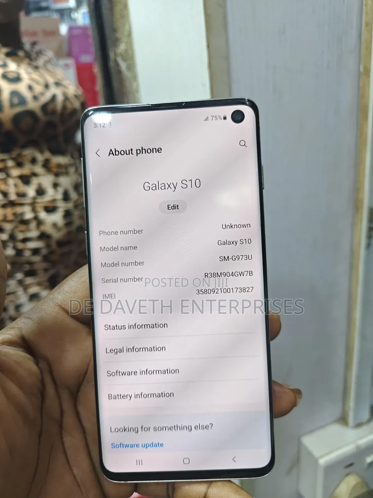 Samsung Galaxy S10 128 GB Blue