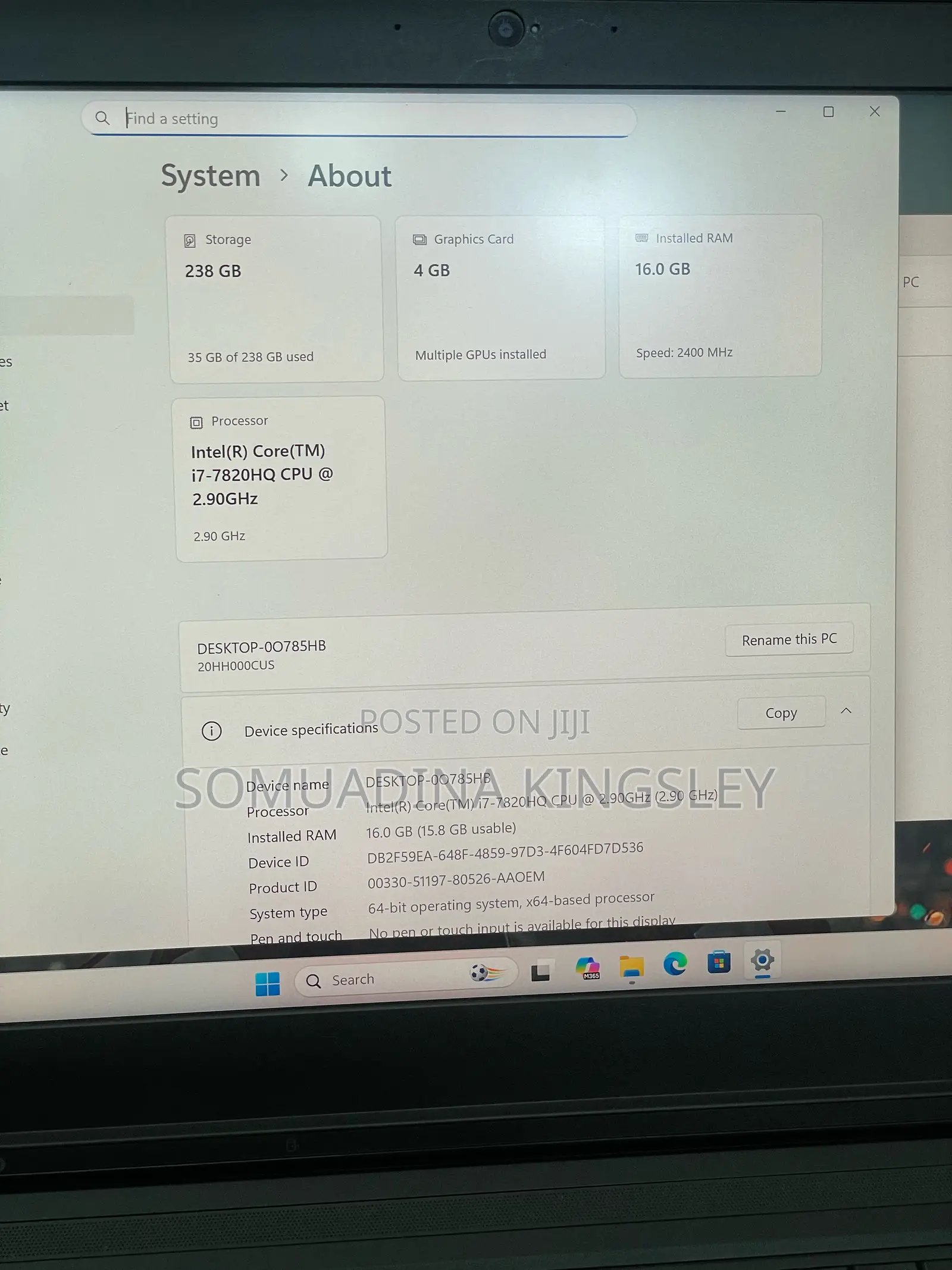 Laptop Lenovo ThinkPad P51 16GB Intel Core i7 SSD 256GB