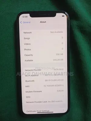 Apple iPhone X 256 GB Black