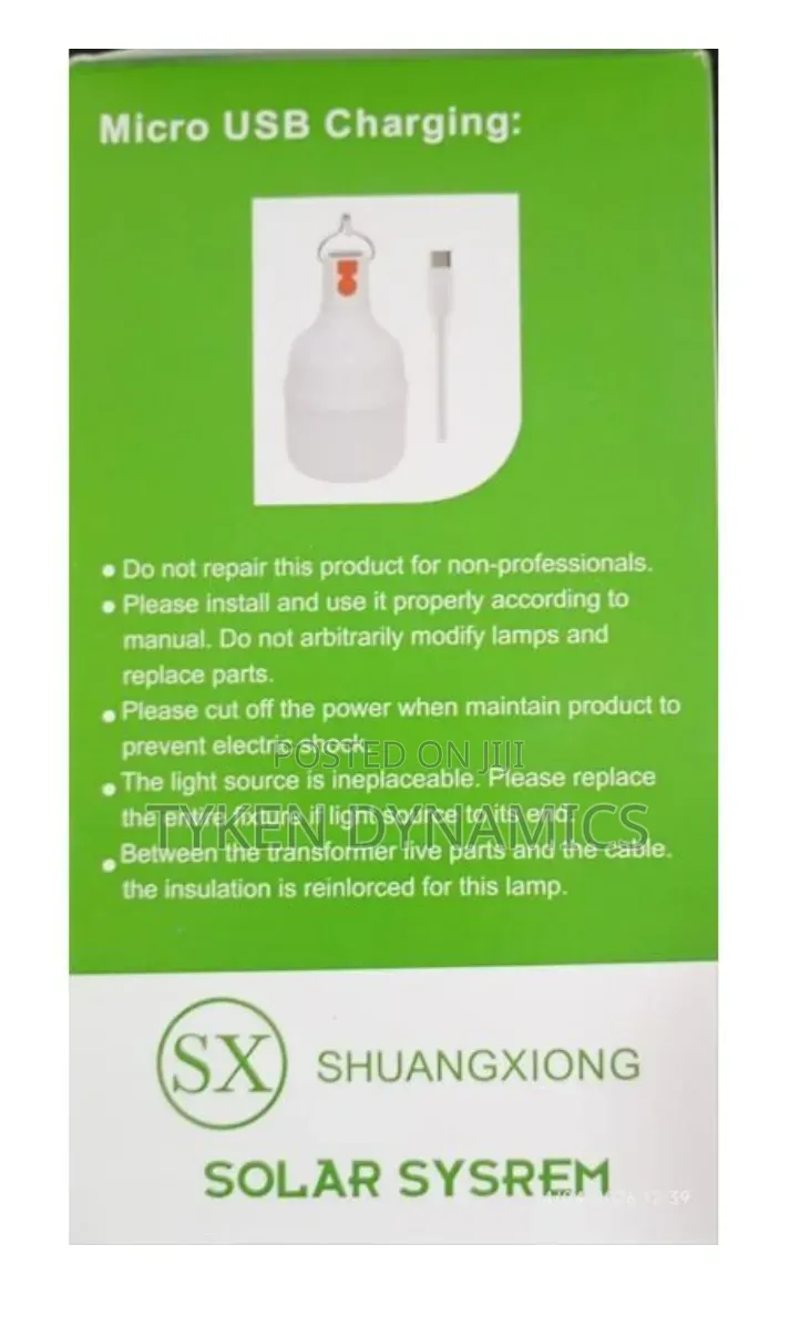 18w Bulb With Solar Panel