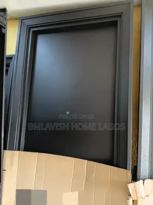 3ftx8ft Plain Black Steel Security Door (Room)