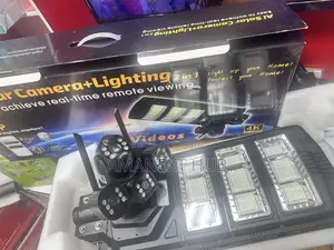 Real Triple Lens Camera With Solar Street Light With Memory Card