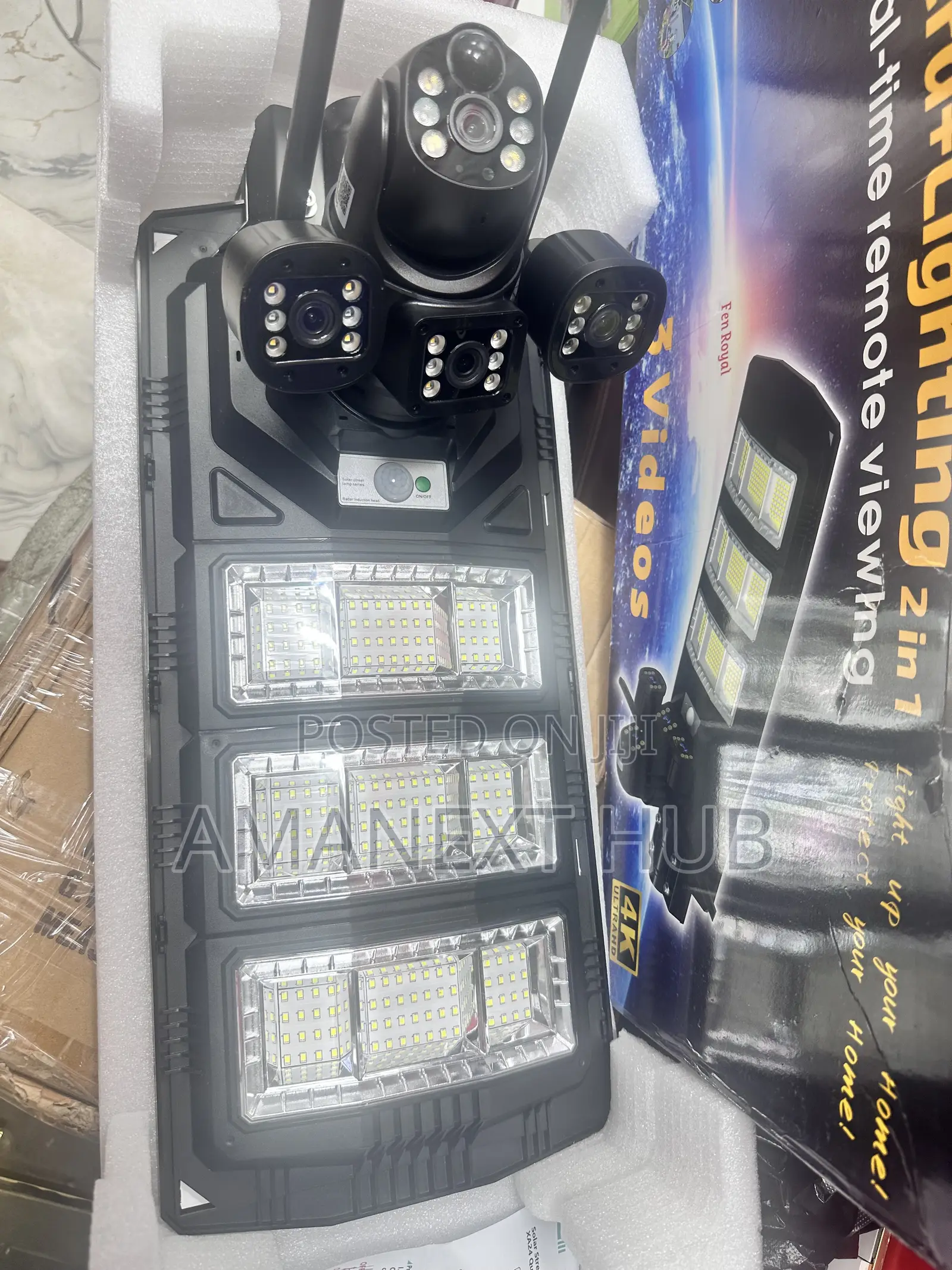 Complete Adjutable Triple Lens Camera With Solar Light 450wtt