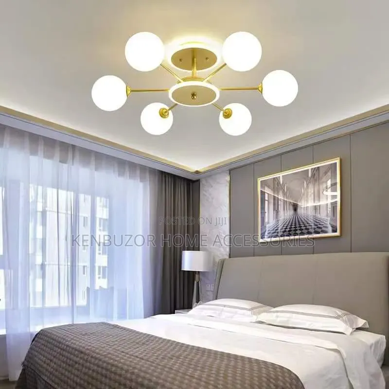6 Glass Pendant Light Chandelier