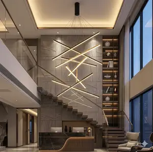 Nordic Minimalist Void Led Chandelier– For Staircase, Hotels Offices