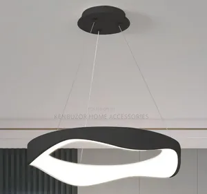 Black Rounded Modern Luxury Design Pendant Chandelier
