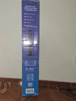 Black 40” Oscillating Tower Fan