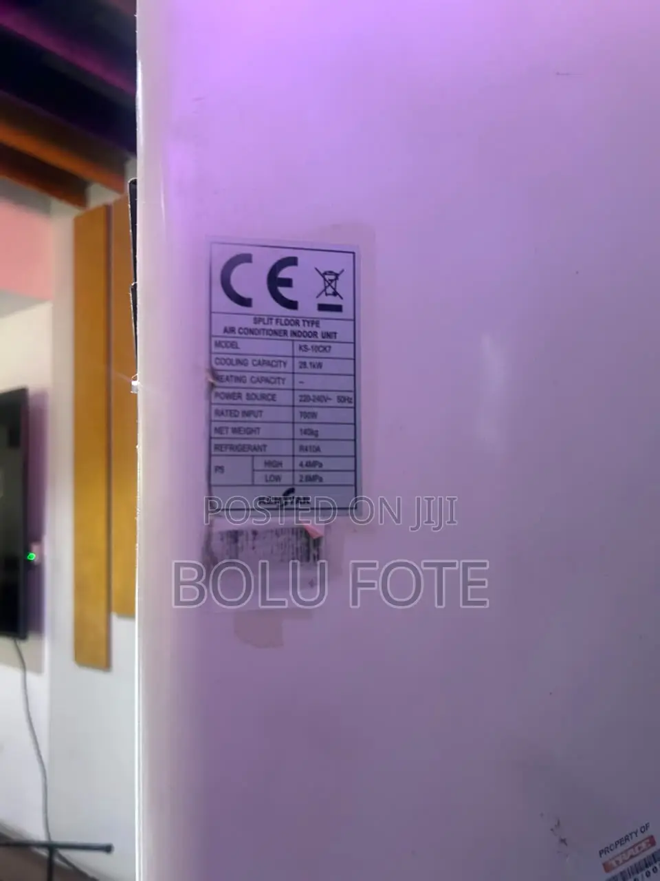 10 Ton Kenstar Split Floor Ac