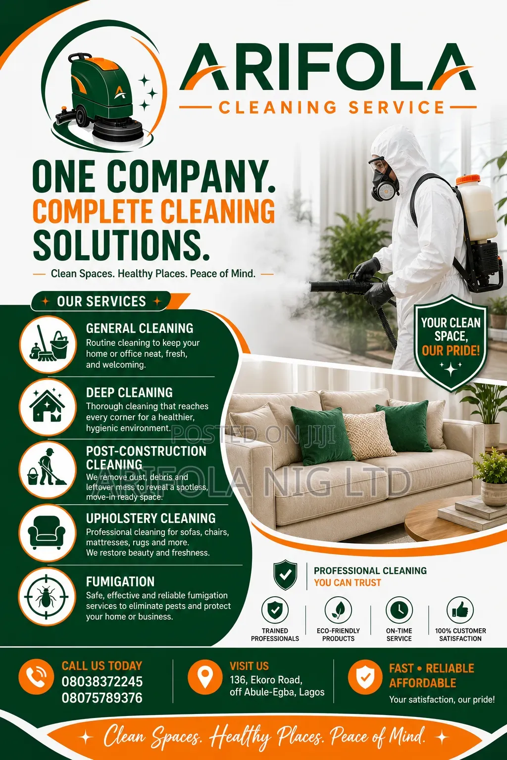 Arifola Professional Cleaning Service Fumigation